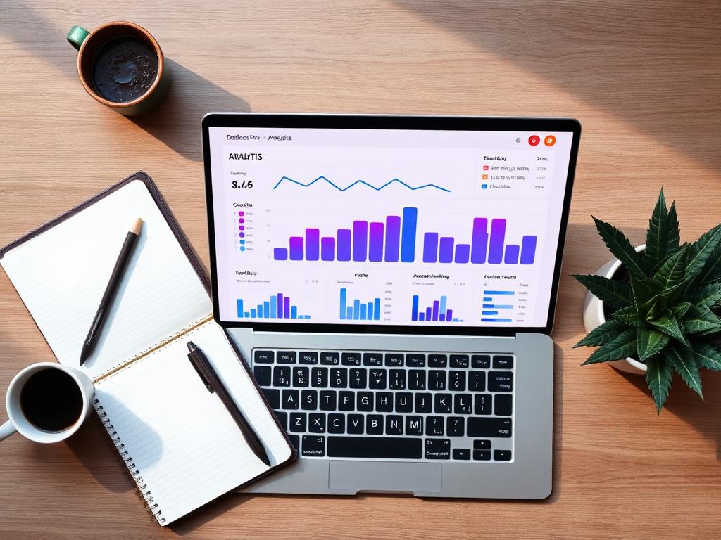Tableau de bord d'analyse de leads et de campagnes marketing sur MacBook